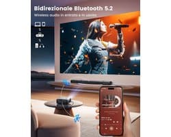 Beamer 1100 ANSI Lumen - Full HD 1920 x 1080 Resolutie - LCD Scherm - Voor Thuisbioscoop En Entertainment