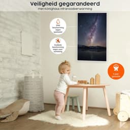 Infrarood Beeldverwarming 300 Watt - Sneeuwlandschap Motief - 1,8 x 50 x 60 cm - Elektrisch - Voor Binnen - Met Smart Thermostaat — thumbnail 3