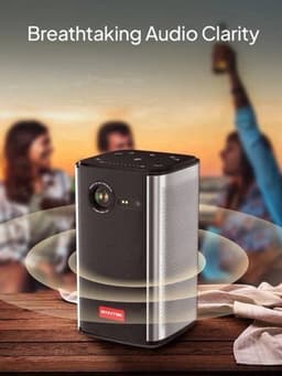 Byintek - P70 - Beamer - Projector Beamer - Mini Meamer - 960x540dpi - 20W - DLP Automatische focus - met WiFi - 300 ANSI Lumens - Zwart — thumbnail 1