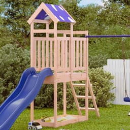 Speeltoren voor de tuin van massief douglasiahout, klimtoren met accessoires, outdoor speelplaats voor kinderen, 52,5 x 110,5 x 215 cm — thumbnail 3