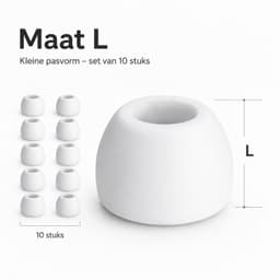 AirPods Pro Oordopjes - 5 Paar - L - AirPods Pro Ear Tips Vervanging - AirPods Pro Gen 1 en 2 - Wit — thumbnail 5