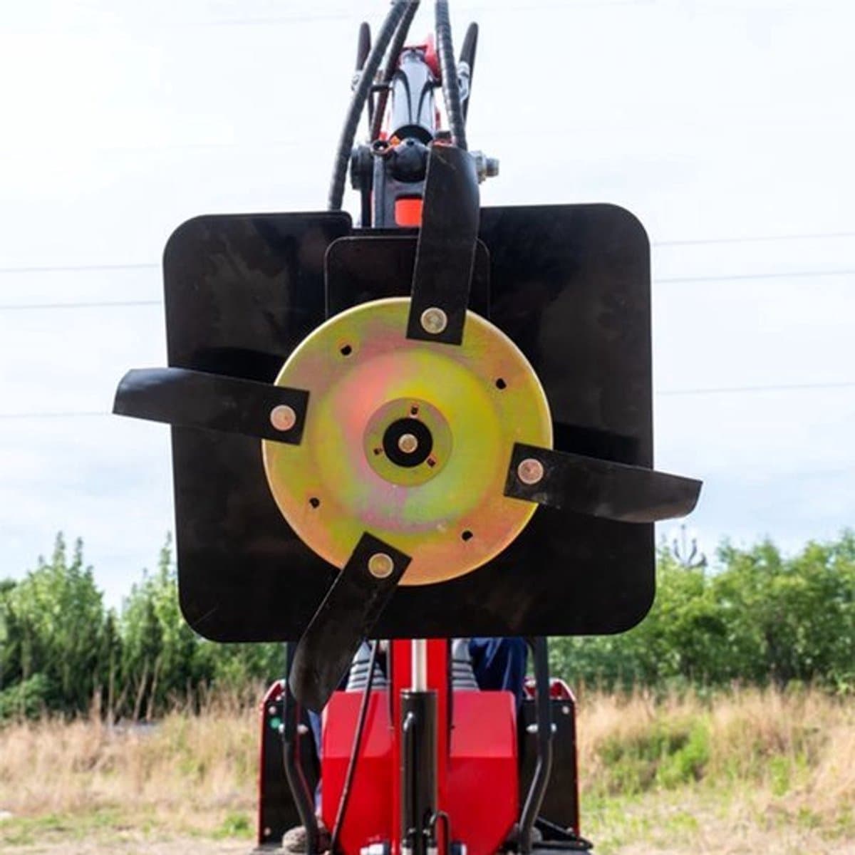 Hydraulische Grasmaaier - Voor Minigraafmachine 1-1,5 Ton - 25 Kg Gewicht - Metaal - Voor Landbouw - Maaier Trimmer — afbeelding 1