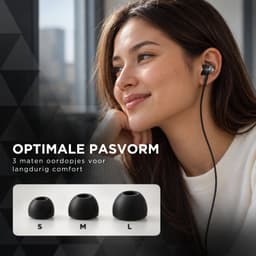 Floki® Oortjes met draad USB-C - Metalen behuizing - Anti klit - Noise Reduction - Oordopjes met Microfoon - Earbuds — thumbnail 4
