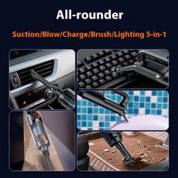 Snoerloze Handheld Autostofzuiger - 17000PA 2 In 1 Vacuum-Luchtpomp - USB Type-C Oplaadbaar - Autodecoratie En Huisdier Haar Reinigingsgereedschap - Krachtige En Compacte Auto Reiniging(oranje) — thumbnail 3
