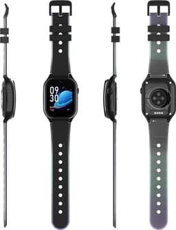 GPSHorlogeKids© - smartwatch kinderen - GPS horloge kind - kleinste model 2026 - kinder smartwatch - 4G videobellen - SOS alarm – veilige zone - klasse tijd - alarm - spatwaterdicht - hartslag - incl. SIM - CURVE zwart — thumbnail 4