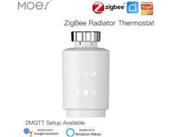 Moes - Zigbee 3.0 - Slimme radiatorknop - Thermostaatknop 1 stuks - Wit - Werkt alleen met ZigBee router