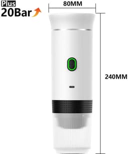 Draadloos Elektrisch - Portabele Espresso Koffiemachine - 3-in-1 Capsule en Poeder - Koffiemaker - Voor Reizigers en Kampeerders — thumbnail 3