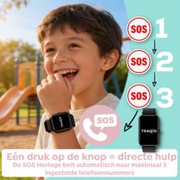 Traqio TRQ11 - GPS horloge kinderen - gps horloge kind - kinderhorloge bellen - veilig buiten spelen horloge kind - kinderhorloge met gps - kinderhorloge - Kinder smartwatch GPS - GPS horloge school — thumbnail 2