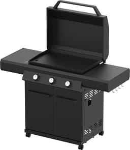 Grill Guru Plancha Gasbarbecue - Zwart - Nitride kookplaat, geschikt voor intensief gebruik - incl regenhoes — thumbnail 4