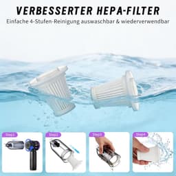 NETTLIFE - Kruimelzuiger - Handstofzuiger - Accu Mini Stofzuiger Draadloos - 25000Pa - 4-in-1 Autostoofzuiger - 3 standen - Draagbare stofzuiger - voor auto Huishouden Dierenharen - violet — thumbnail 3