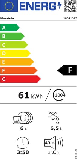 Klarstein Vaatwasser mini- voor 6 couverts, stille UV-vaatwasser, compact met 7 wasprogramma's, kleine tafelvaatwasser voor thuis, kantoor, camping, mini-vaatwasser met wateraansluiting - Vaatwasmachine - 6 Maatgedekken 50 cm 1380W - voor Keuken — thumbnail 2
