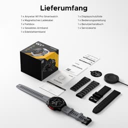 DOOGEE Anywise W1 Pro -Militair smartwatch-AI spraakbesturing-5ATM-Dual band GPS-Offline kaarten-170 sportmodi-1,43 inch AMOLED-Fitnesstracker-Bellen en gebeld worden-18 dagen extra lange batterijduur-Zaklamp-Geschikt voor Android en iPhone — thumbnail 3