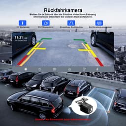 RC06 Geschikt voor CarPlay Scherm 10.26 Inch – Geschikt voor Android Auto Scherm – Navigatiesysteem Auto – Apple CarPlay & Android Auto - Auto Scherm – Universeel – Touchscreen & HD Achteruitrijcamera - bluetooth & wifi – Zwart — thumbnail 3