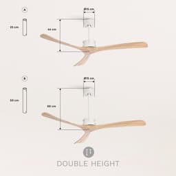 Grote Stille Plafondventilator met 6 Snelheden en Programmeerbare Timer - Perfect voor Ruimtes van 26m² tot 37m² — thumbnail 3