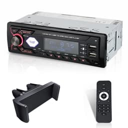 BOSWELL T1 Autoradio - USB, AUX en Handsfree - Autoradio met Bluetooth - Auto Radio voor alle Auto’s - Incl. Telefoonhouder, Afstandsbediening — thumbnail 1