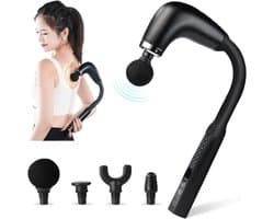 Massagepistool - massagegun - massage - massage apparaat - massage gun - Rug- en wervelkolommassage - Met 4 verwisselbare massagekoppen - Instelbare snelheid - Spierontspanning