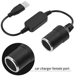 Auto Sigarettenaansteker USB naar 12V Stap Op USB naar 12V Converter Kabel Vrouwelijke Rij Recorder Elektronische Hond Auto Oplader — thumbnail 4
