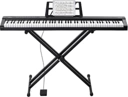 VEVOR Digitaal Toetsenbord met 88 Toetsen, 1000 Ritmes, Elektrische Piano, Piano met Standaard — thumbnail 2