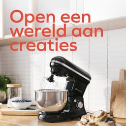 KitchenBrothers 1200W Keukenmachine - Keukenrobot - 5L - Mixer met Mengkom - BPA-vrij Keukenmixer - Zwart — thumbnail 2