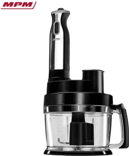 MPM - Complete Keukenmachine - Foodprocessor met Accessoires - Keukenrobot Zwart - 800W — thumbnail 1