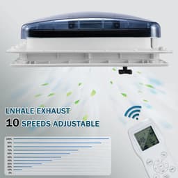 Trendique - Plafondventilator - Afzuigventilator - Dakventilator - 12V - Met afstandsbediening - 10 snelheden - <35 DB geluidsniveau — thumbnail 4