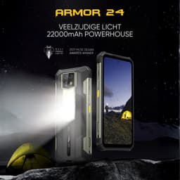 Ulefone Armor 24 Robuuste Rugged Smartphone – IP68/IP69K + MIL-STD-810H – 6.78'' 120Hz FHD+ – Vinger Scan – 22000mAh & 66W Snelladen – 24GB RAM (12+12 virtueel) 256GB – 64MP + 64MP Nachtzichtcamera – 8-Core Helio G96 – NFC – Dual SIM + microSD — thumbnail 3
