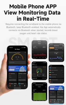 WizBay Premium Select® Smart Bracelet 2026 - Ultradun 2,8 mm - Hartslag en SpO2 - Slaapmonitor - 5ATM Waterdicht - Fitness Tracker - IPS Screen - Android en iOS - Zilver RVS Band extra Zwarte Siliconen Band — thumbnail 2