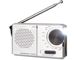 Caliber Kleine Draagbare Radio - Werkt op Batterijen - Noodradio - Zakradio - AM/FM Radio - Koptelefoonaansluiting (HPG311R)