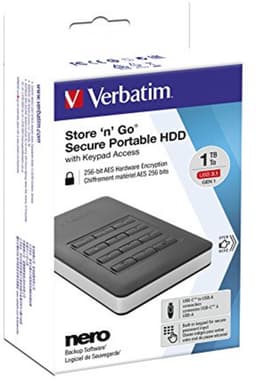 Draagbare Harde Schijf 1TB met AES 256-bits Beveiliging en Ingebouwd Toetsenblok — thumbnail 3