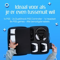 K&G Luxe PS5 Case - PS5 Tas - PS5 Koffer - Opbergtas - Multifunctioneel - Waterdicht - Accessoires geschikt voor Playstation 5 - Reiskoffer - Zwart — thumbnail 5
