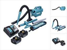 Makita DCL 184 RF snoerloze stofzuiger 18 V 54 mbar 0,5 l + 2x oplaadbare accu 3,0 Ah + lader — thumbnail 1