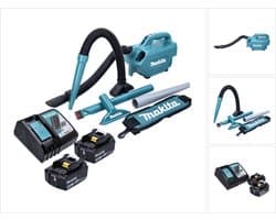 Makita DCL 184 RF snoerloze stofzuiger 18 V 54 mbar 0,5 l + 2x oplaadbare accu 3,0 Ah + lader