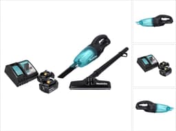 Makita DCL 180 RF B accu stofzuiger 18 V zwart + 2x oplaadbare accu 3.0 Ah + lader — thumbnail 1