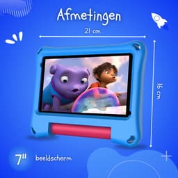CosmoToys® Kids Tablet - Kindertablet - Tablet Kinderen - Vanaf 3 Jaar - Speelgoed voor in de Auto & Onderweg - 7 Inch - Android 11 - Ouderlijk Toezicht - 3500 mAh - Blauw — thumbnail 4