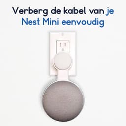 Ibley Houder voor Google Nest Mini wit - Luidsprekerstandaard - Nest Mini wandhouder stopcontact — thumbnail 3