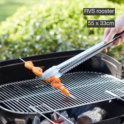 Barbecook Loewy 55 - Houtskool BBQ barbecue - Grilloppervlak 55x33cm - Incl. Windscherm, BBQ rooster en asopvangpot - Zwart — thumbnail 4