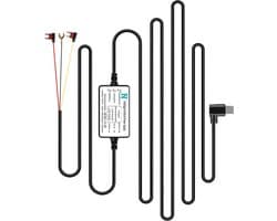 Dash Cam hardwire kit, 12 V - 24 V naar 5 V met zekeringkit, auto dashcam oplader, stroomkabel voor dashcam, GPS-voeding, radar, 5 V hardwire kit met laagspanningsbeveiliging, 24 uur