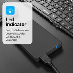 Voltano 500 GB Compacte Externe Harde Schijf - Windows - Zwart - USB 3.0 — thumbnail 4