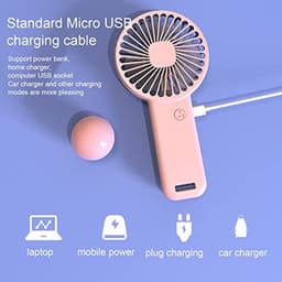 Draagbare Oplaadbare Mini Handventilator - USB Ventilator voor Kinderen en Volwassenen - Kleine Zakventilator met Lithiumbatterij — thumbnail 5