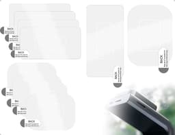 Verpakking met 8 stickers, compatibel met dashboardcamera, transparante kleefpads voor voorruiten, antistatische folies — thumbnail 1