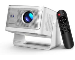 Mini Beamer – Full HD 1080P – 4K Ondersteuning – Android 14 – WiFi 6 – Bluetooth 5.4 – Autofocus – 180° Draaibaar