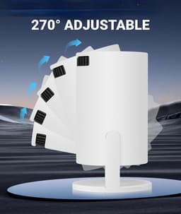 SnelShoppen - 1080P Mini Projector Draadloos, 270° Verstelbaar, Draagbare Filmprojector voor Android Telefoon, USB TV Stick, Laptop, 8000LM 150-inch S — thumbnail 4