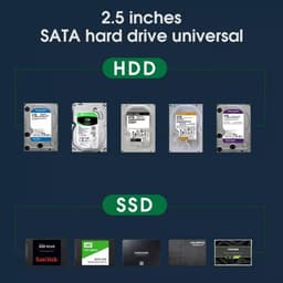 Geen demontage nodig USB 3.0 harde schijfbehuizing - harde schijf extern - harde schijf - USB 3.0 harde schijfbehuizing - 12*7,6*1,3 cm - Zwart - ABS — thumbnail 2