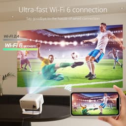 SnelShoppen - YOTON Y7 Projector 4K Smart TV, Draagbare Videoprojector met WiFi, Bluetooth, Native 1080P, 500 ANSI Lumens voor Netflix, YouTube, Prime — thumbnail 2