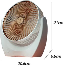 Oplaadbare kleine draagbare ventilator, mini-ventilator op USB, bureauventilator voor reizen, kamperen en kantoor — thumbnail 2