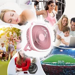 Oplaadbare campingventilator met led-lantaarn – draagbare ventilator voor tenten en buiten — thumbnail 4