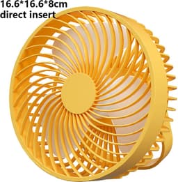Campingventilator met verlichting, oplaadbare USB-bureauventilator, draagbare kleine ventilator voor in de tent — thumbnail 3