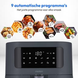 Airfryer 5,2 Liter – Heteluchtfriteuse – 9 Automatische Programma's – Digitaal Touchscreen – 2150W Matgrijs — thumbnail 3