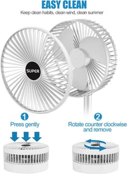 Uitschuifbare opvouwbare draagbare ventilator voor thuis, slaapzaal, drie snelheden, bureauventilator Draagbaar — thumbnail 4