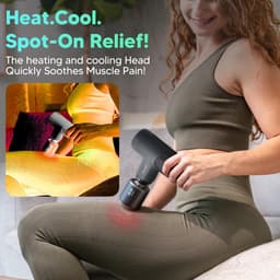 Mini Massagepistool - Spierontspanner Draagbaar - Herstel Bevorderen - Warmte en Koude - 95 x 4 x 14 cm - Zwart — thumbnail 2